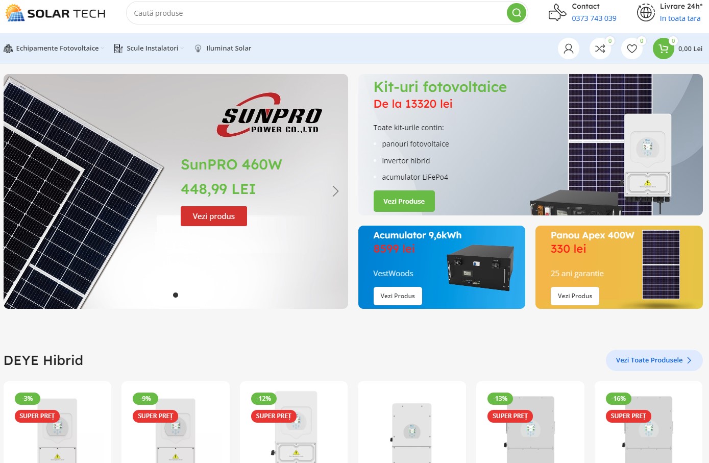 panouri fotovoltaice SolarTech