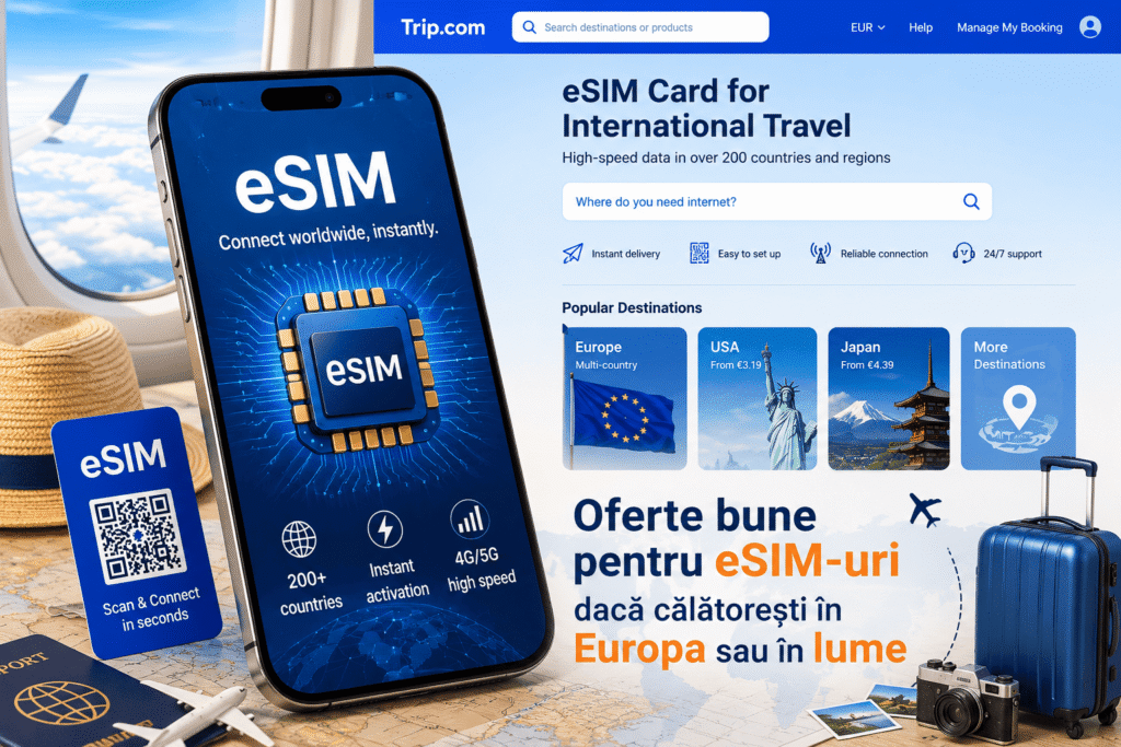 Oferte bune pentru eSIM-uri daca calatoresti in Europa sau in lume